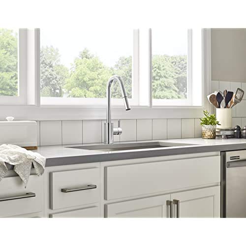 Gerber D457230 Chrome Amalfi Single Handle Pull-down Kitchen Faucet