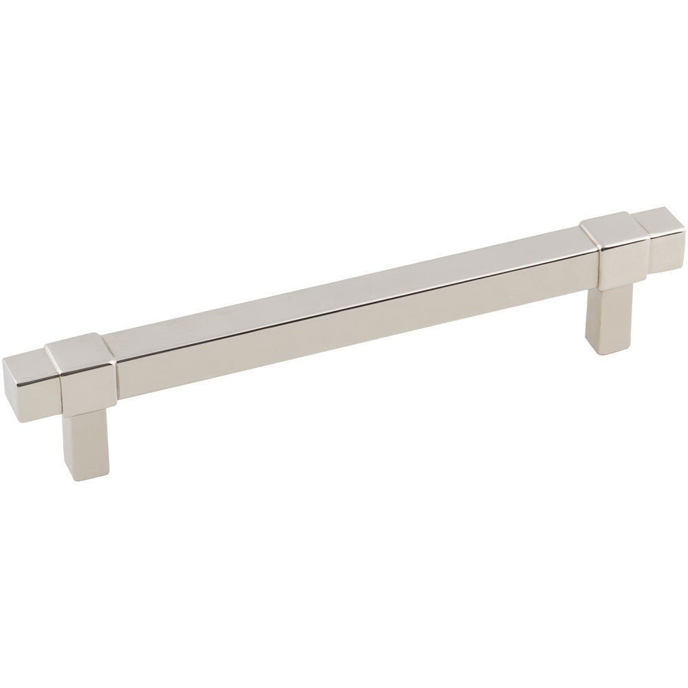 Jeffrey Alexander 293-128NI 128 mm Center-to-Center Polished Nickel Square Zane Cabinet Pull
