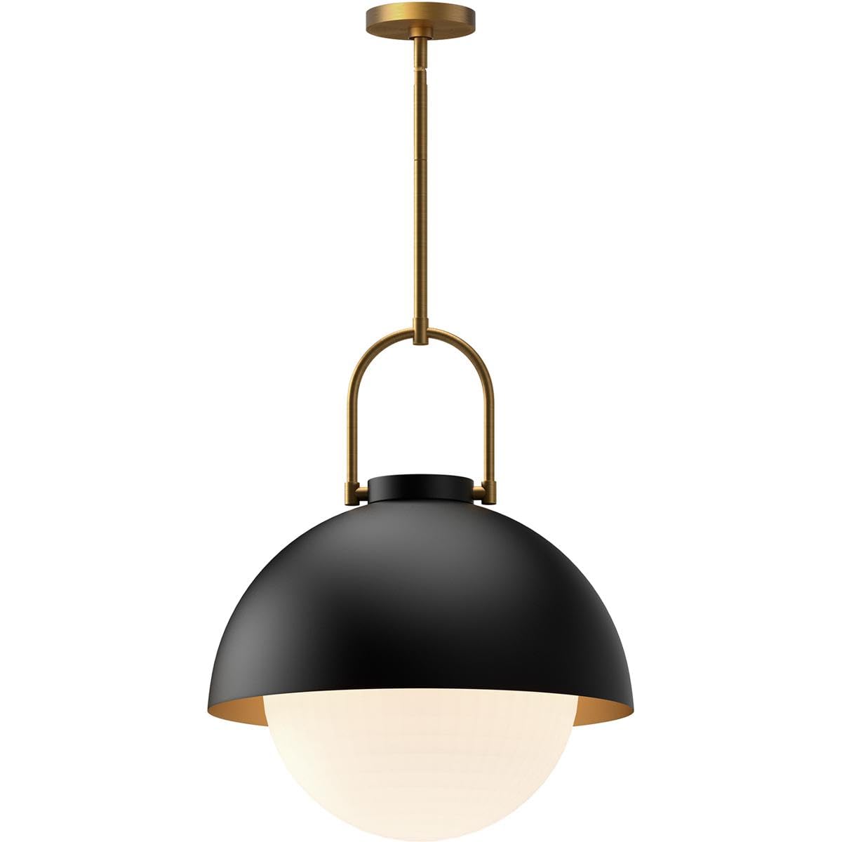 Alora PD507216MBOP HARPER 16" PD MATTE BLACK OPAL GLASS ROD 46 1X60W E26