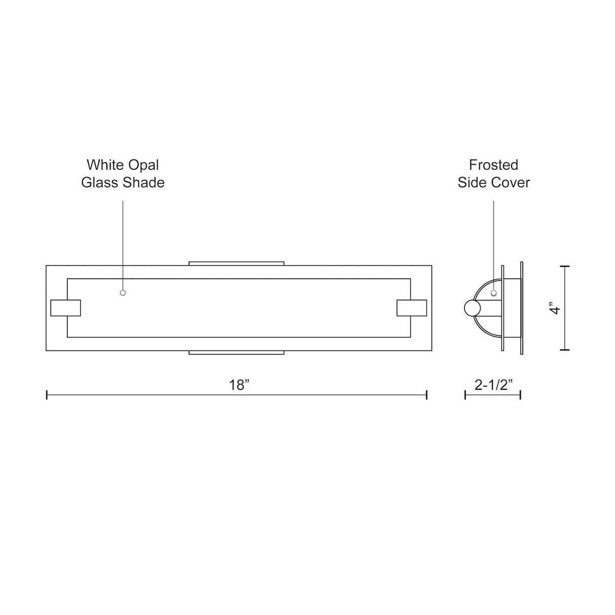 Kuzco VL0118-CH LED VAN CY OP GLS 1600LM 8W CH