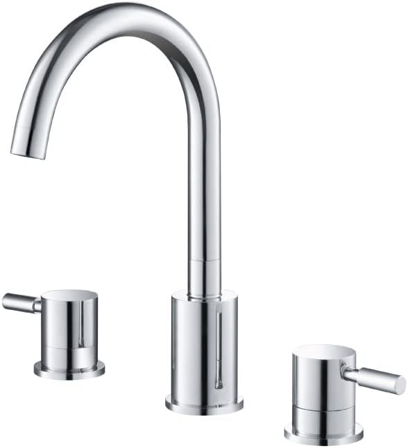 Isenberg 100.2000CP Three Hole 8" Widespread Two Handle Bathroom Sink Faucet