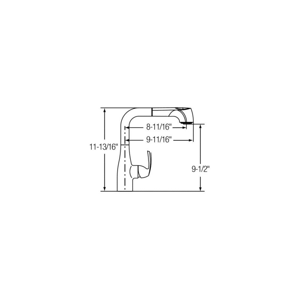 Elkay LKLFGT2042CR 1.5 GPM L-Spout Prep/Bar Faucet, Chrome