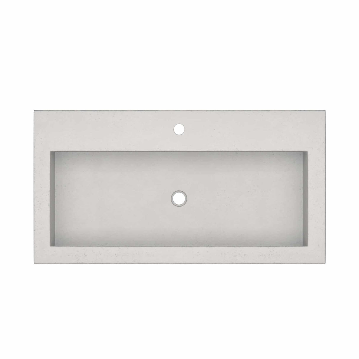 Native Trails NSL3619-A Native Stone Trough Bathroom Sink, 36" x 19", Ash, Single Faucet Hole