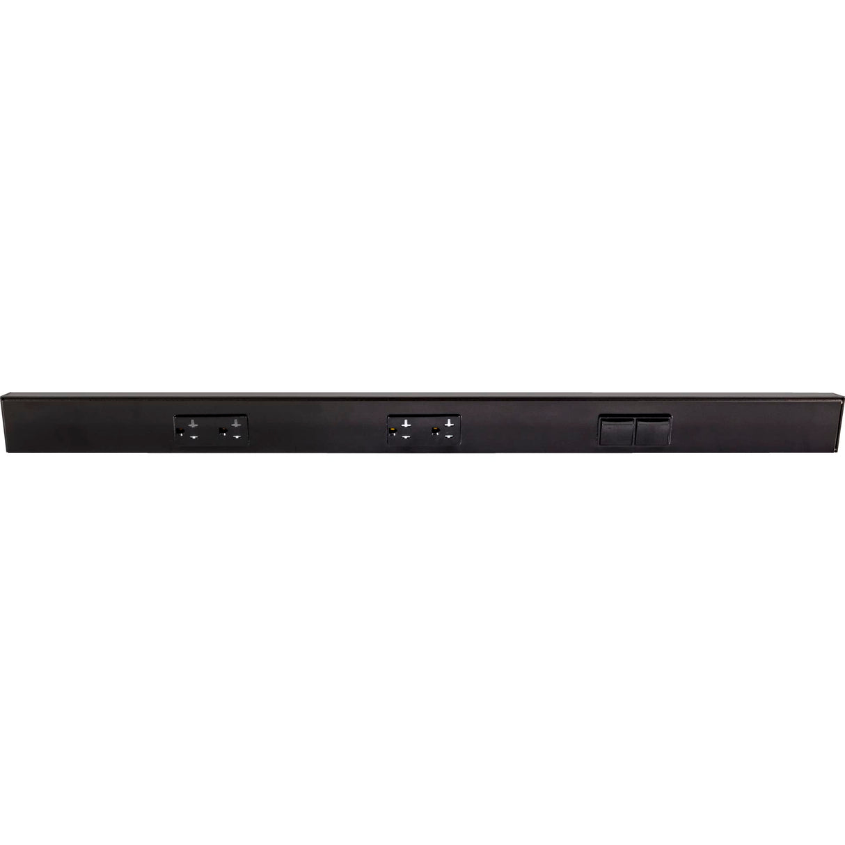Task Lighting TRS30-3B-BK-RS 30" TR Switch Series Angle Power Strip, Right Switches, Black Finish, Black Switches and Receptacles