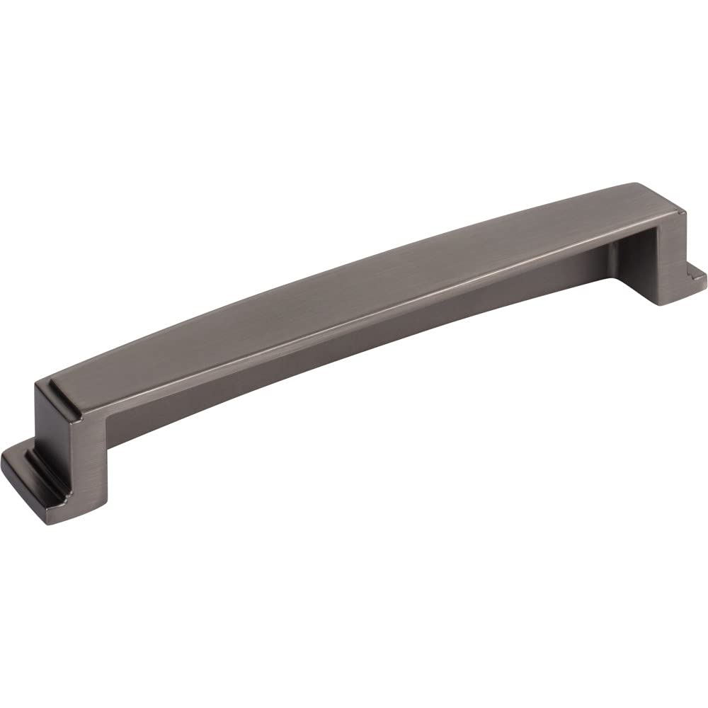 Jeffrey Alexander 141-160BNBDL 160 mm Center Brushed Pewter Square-to-Center Square Renzo Cabinet Cup Pull