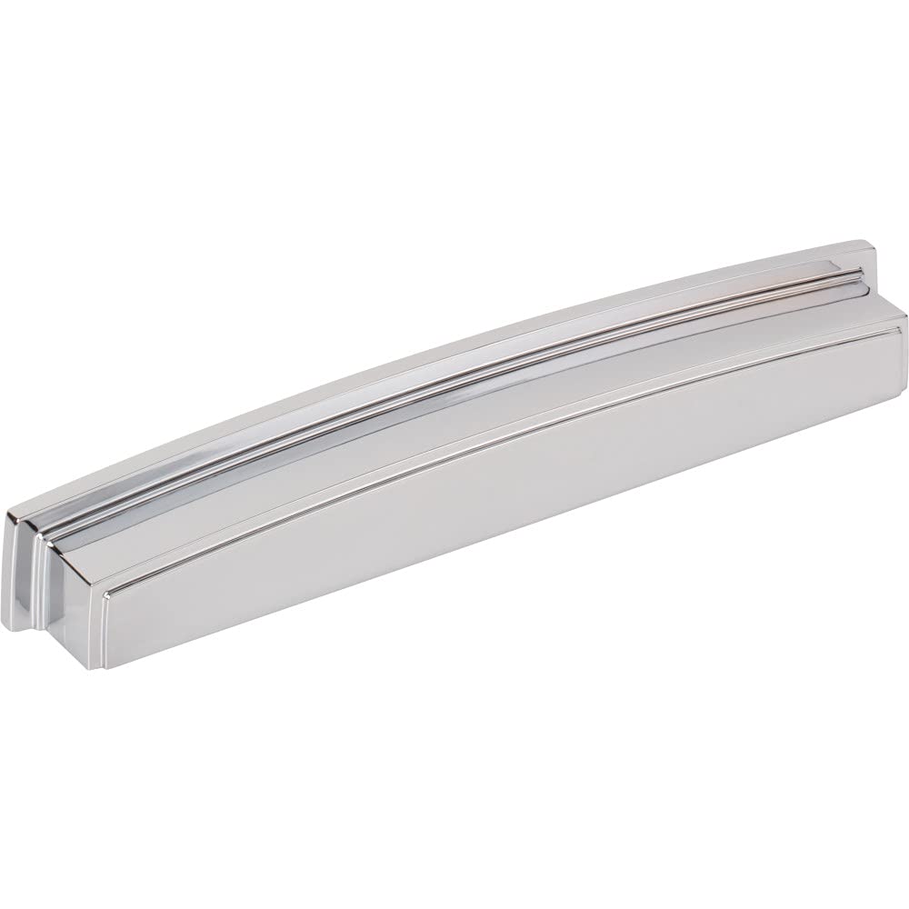 Jeffrey Alexander 141-192PC 192 mm Center Polished Chrome Square-to-Center Square Renzo Cabinet Cup Pull