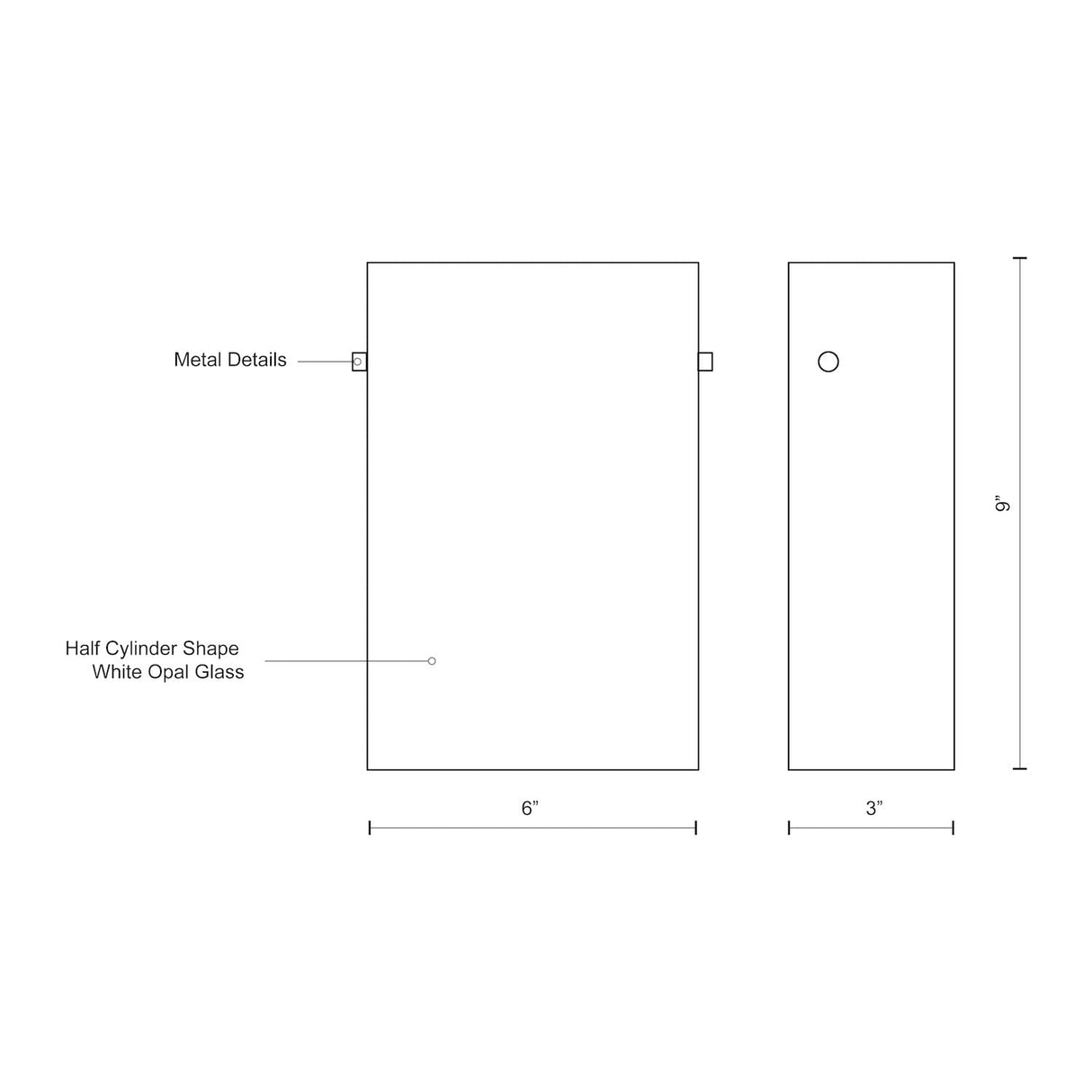 Kuzco WS3309 HUDSON 9" WS Brushed Nickel & Chrome Decorative Nut 120V ELV LED 3000K 90CRI 11W