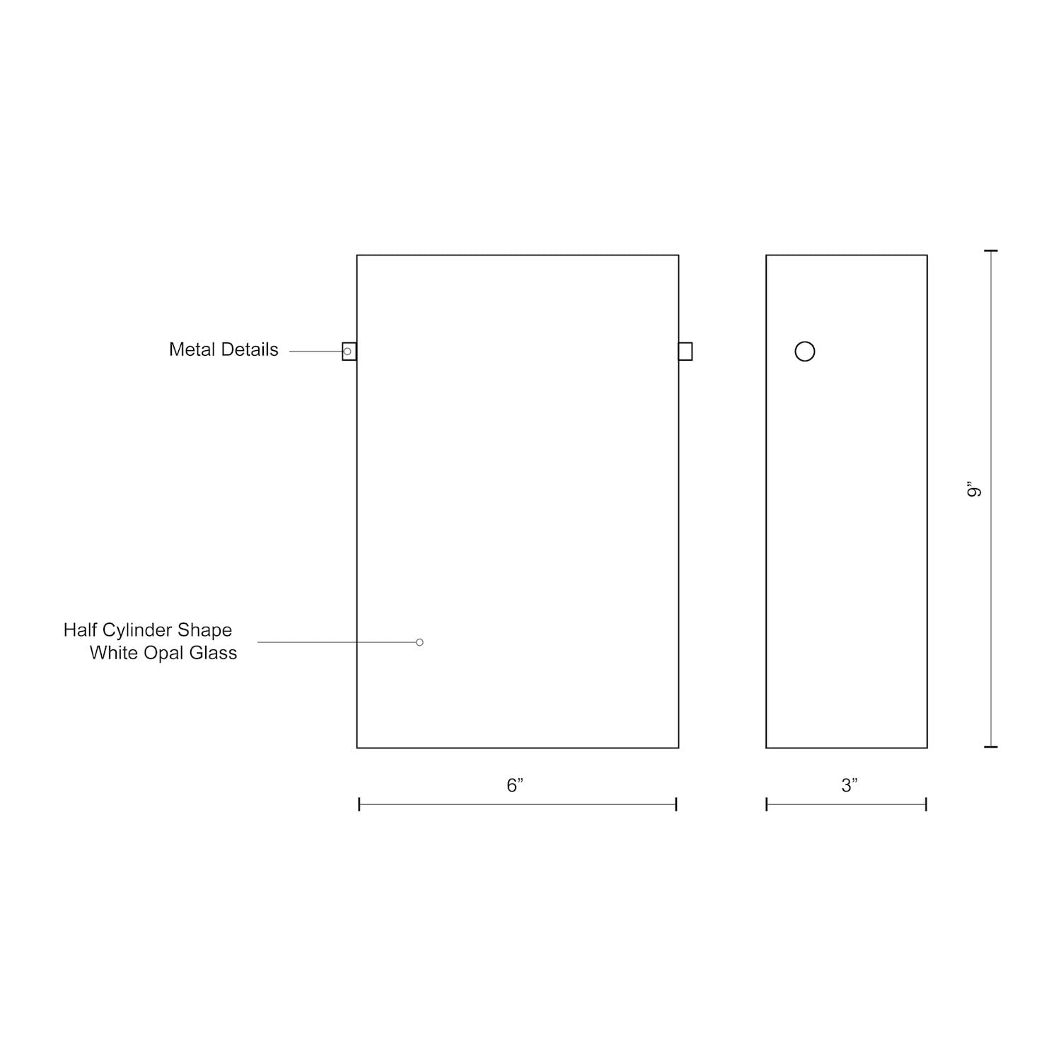 Kuzco WS3309 HUDSON 9" WS Brushed Nickel & Chrome Decorative Nut 120V ELV LED 3000K 90CRI 11W