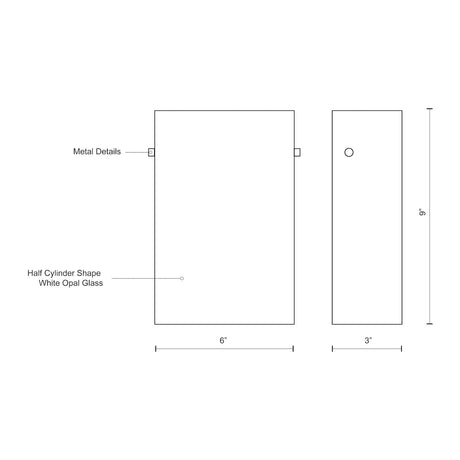 Kuzco WS3309 HUDSON 9" WS Brushed Nickel & Chrome Decorative Nut 120V ELV LED 3000K 90CRI 11W