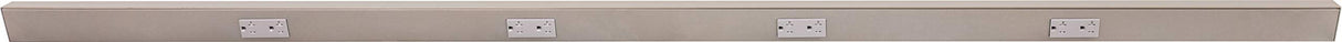 Task Lighting TR72-4GD-P-SN 72" TR Series Angle Power Strip, Satin Nickel Finish, Grey Receptacles