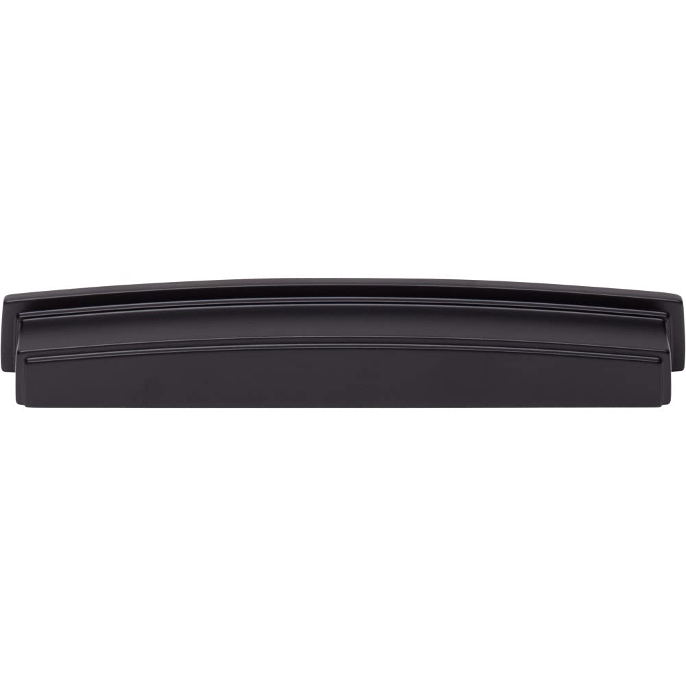 Jeffrey Alexander 141-192MB 192 mm Center Matte Black Square-to-Center Square Renzo Cabinet Cup Pull