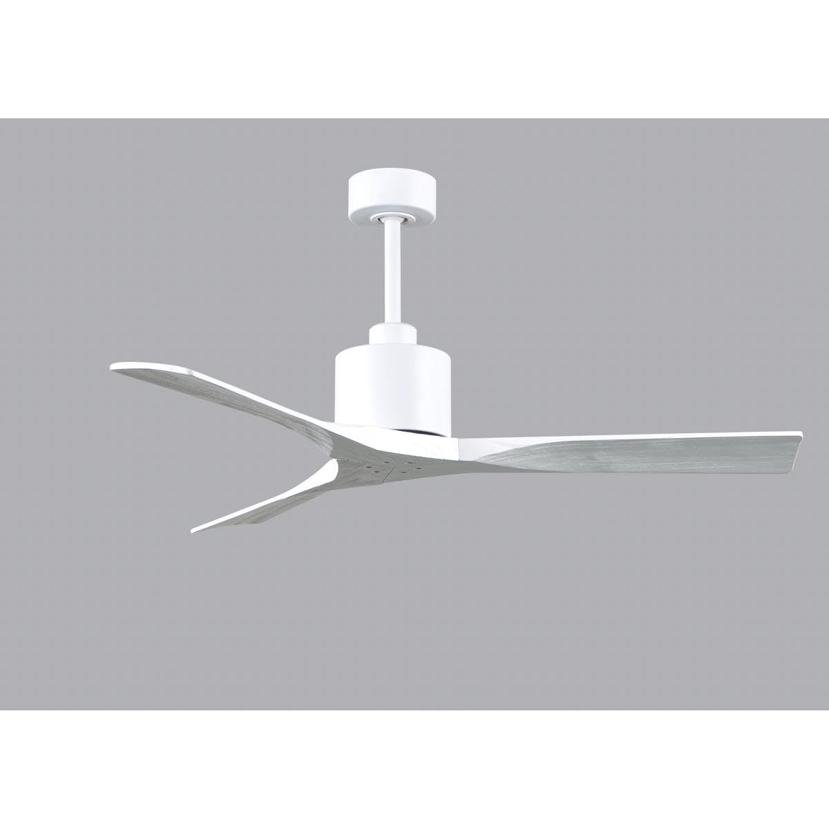 Matthews Fan NK-MWH-MWH-52 Nan 6-speed ceiling fan in Matte White finish with 52” solid matte white wood blades