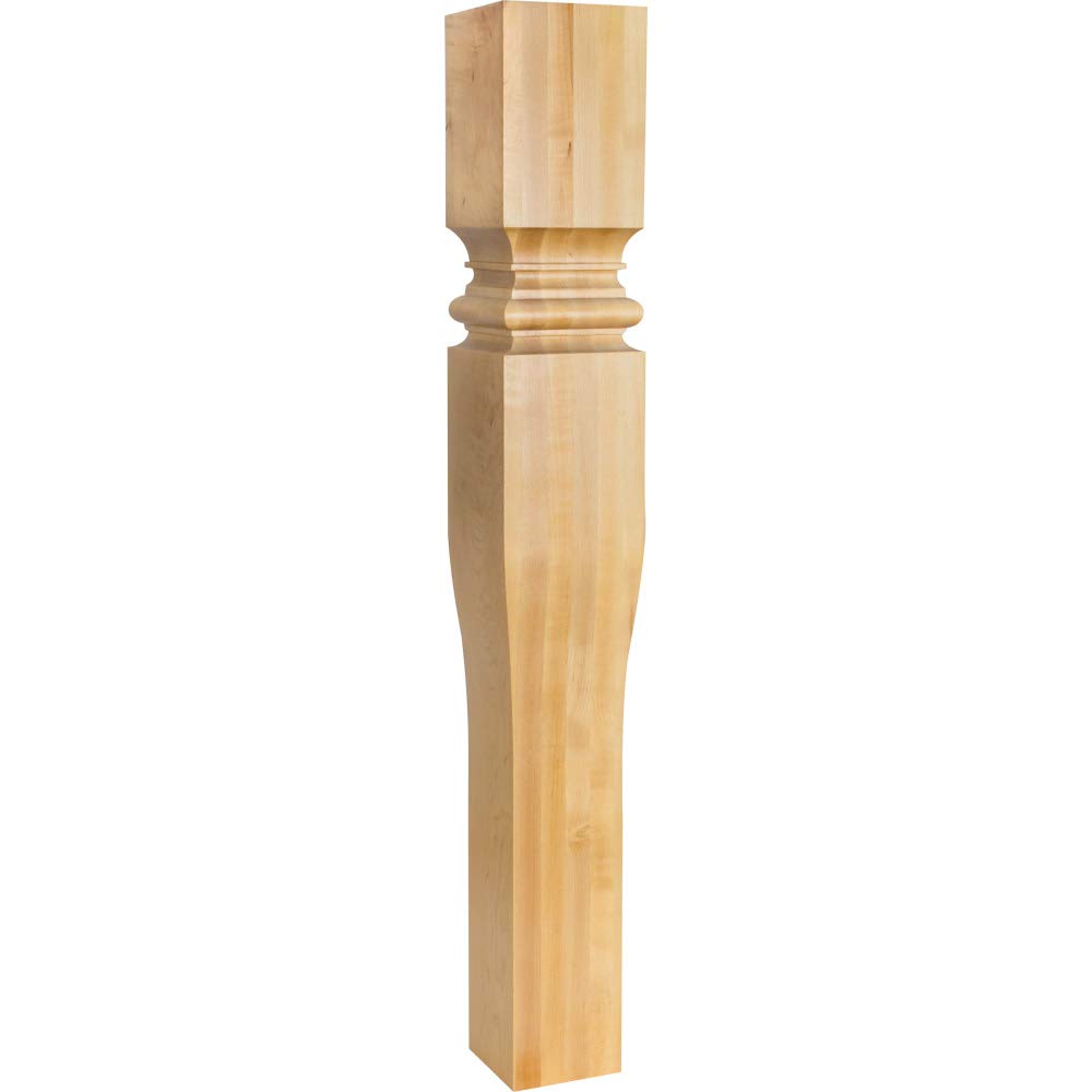 Hardware Resources P68-5-ALD 5" W x 5" D x 35-1/2" H Alder Tapered Art Nouveau Post