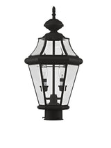 Livex Lighting 2264-02 Georgetown 2-Light Outdoor Post Head, Polished Brass