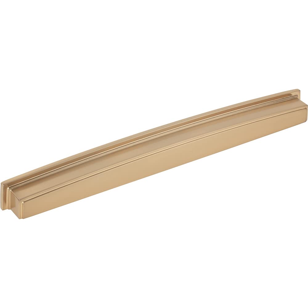 Jeffrey Alexander 141-305SBZ 305 mm Center Satin Bronze Square-to-Center Square Renzo Cabinet Cup Pull