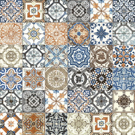 Anatolia Tile 8X8 Marrakesh Color Mix Glossy Ceramic Wall Tile 42-013  - premium natural stone mosaic tile from Anatolia Tile, available at PoshHaus showroom in Keene, NH