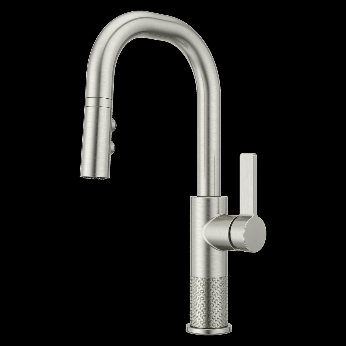 Montay 1-Handle Pull-Down Bar/Prep Kitchen Faucet in Stainless Steel