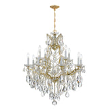 Maria Theresa 13 Light Hand Cut Crystal Polished Chrome Chandelier 4413-CH-CL-MWP