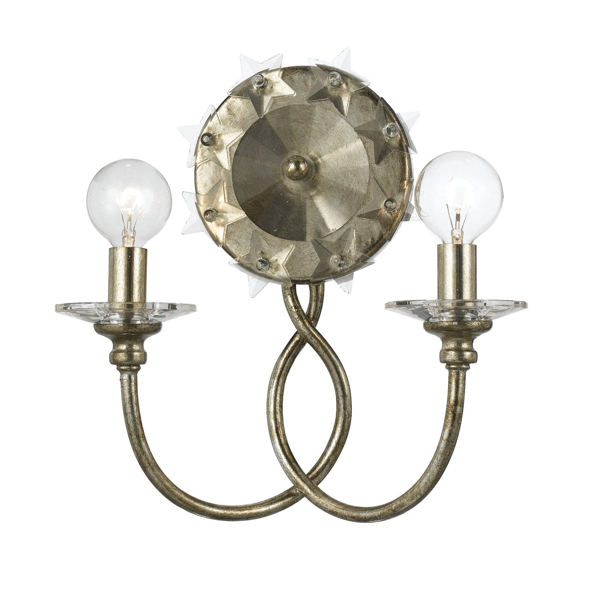 Willow 2 Light Antique Silver Sconce 442-SA