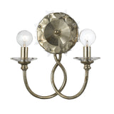 Willow 2 Light Antique Silver Sconce 442-SA