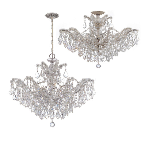 Maria Theresa 6 Light Hand Cut Crystal Polished Chrome Chandelier 4439-CH-CL-MWP