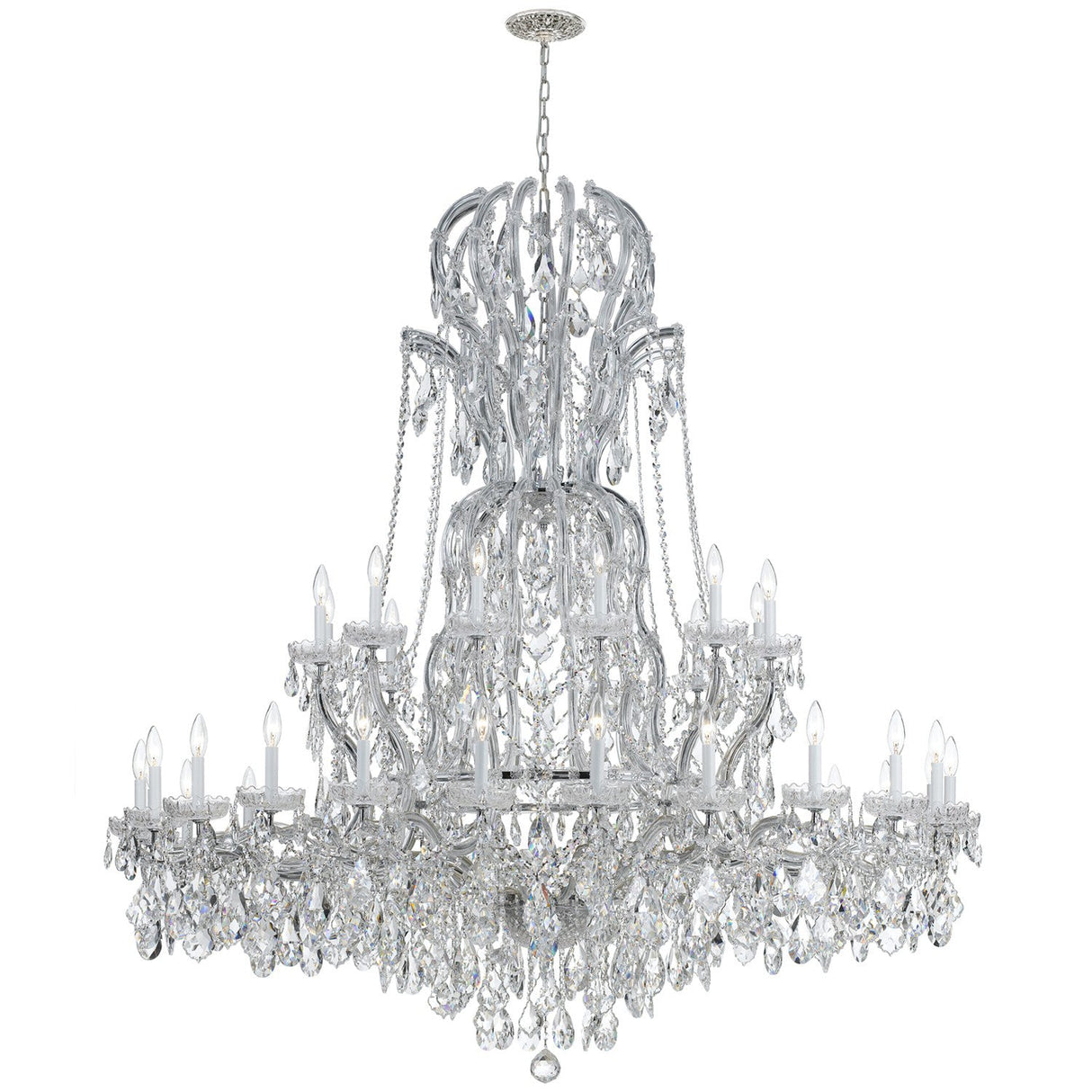 Maria Theresa 37 Light Spectra Crystal Polished Chrome Chandelier 4460-CH-CL-SAQ