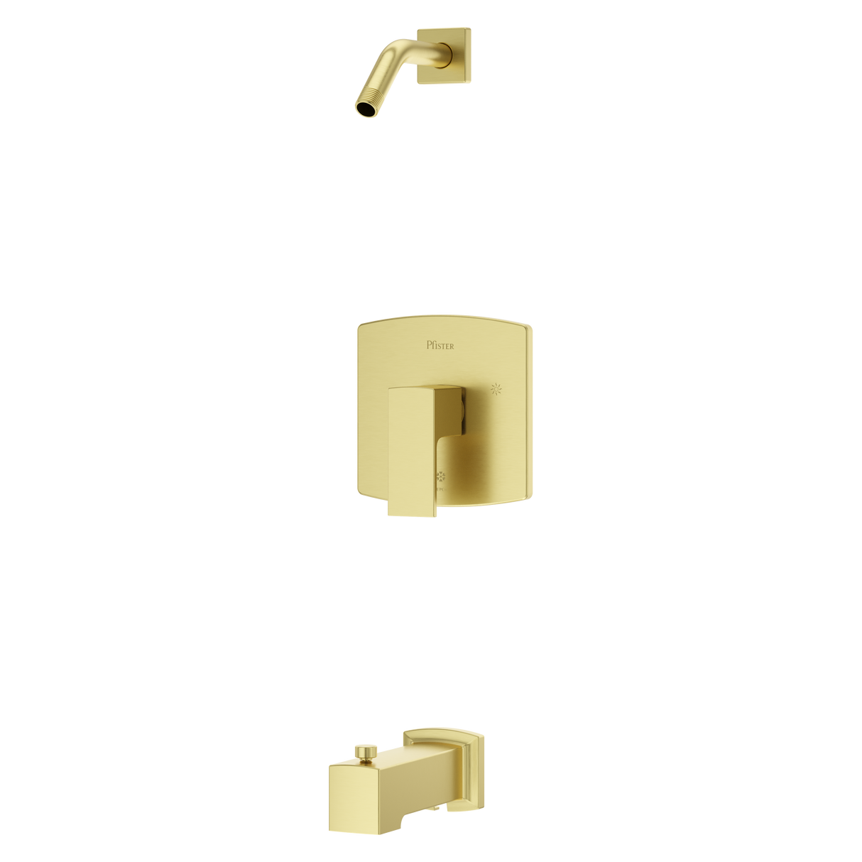 Pfirst Modern Tub/Shower Faucet in Brushed Gold