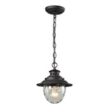 Elk 45041/1 Searsport 8'' Wide 1-Light Outdoor Pendant - Weathered Charcoal
