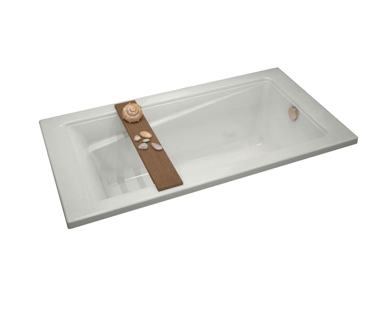 MAAX 105459-091-001-000 New Town 6032 Acrylic Drop-in End Drain 10 Microjets Bathtub in White