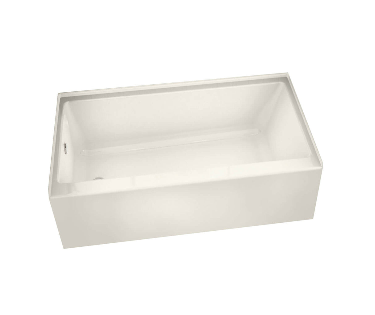 MAAX 105705-000-007-001 Rubix 6032 Acrylic Alcove Left-Hand Drain Bathtub in Biscuit