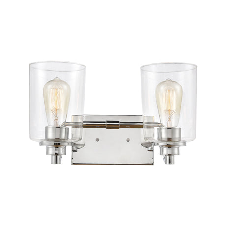 Elk 46621/2 Robins 14'' Wide 2-Light Vanity Light - Polished Chrome with Clear Glass