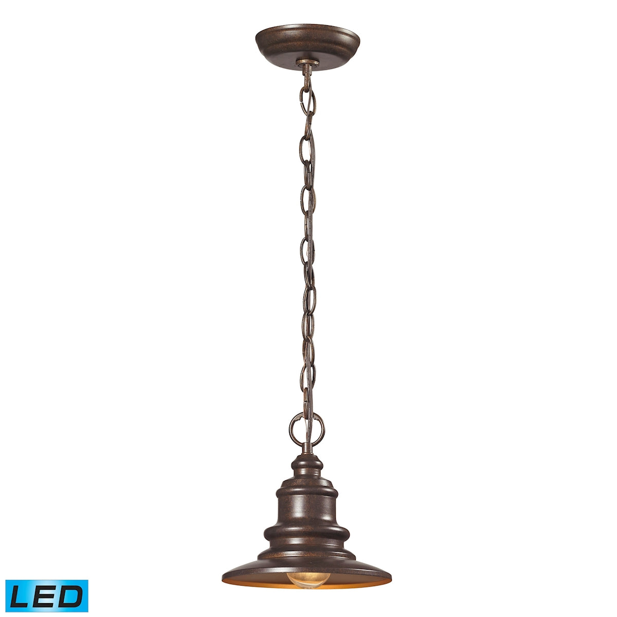 Elk 47011/1-LED Marina 8'' Wide 1-Light Outdoor Pendant - Hazelnut Bronze