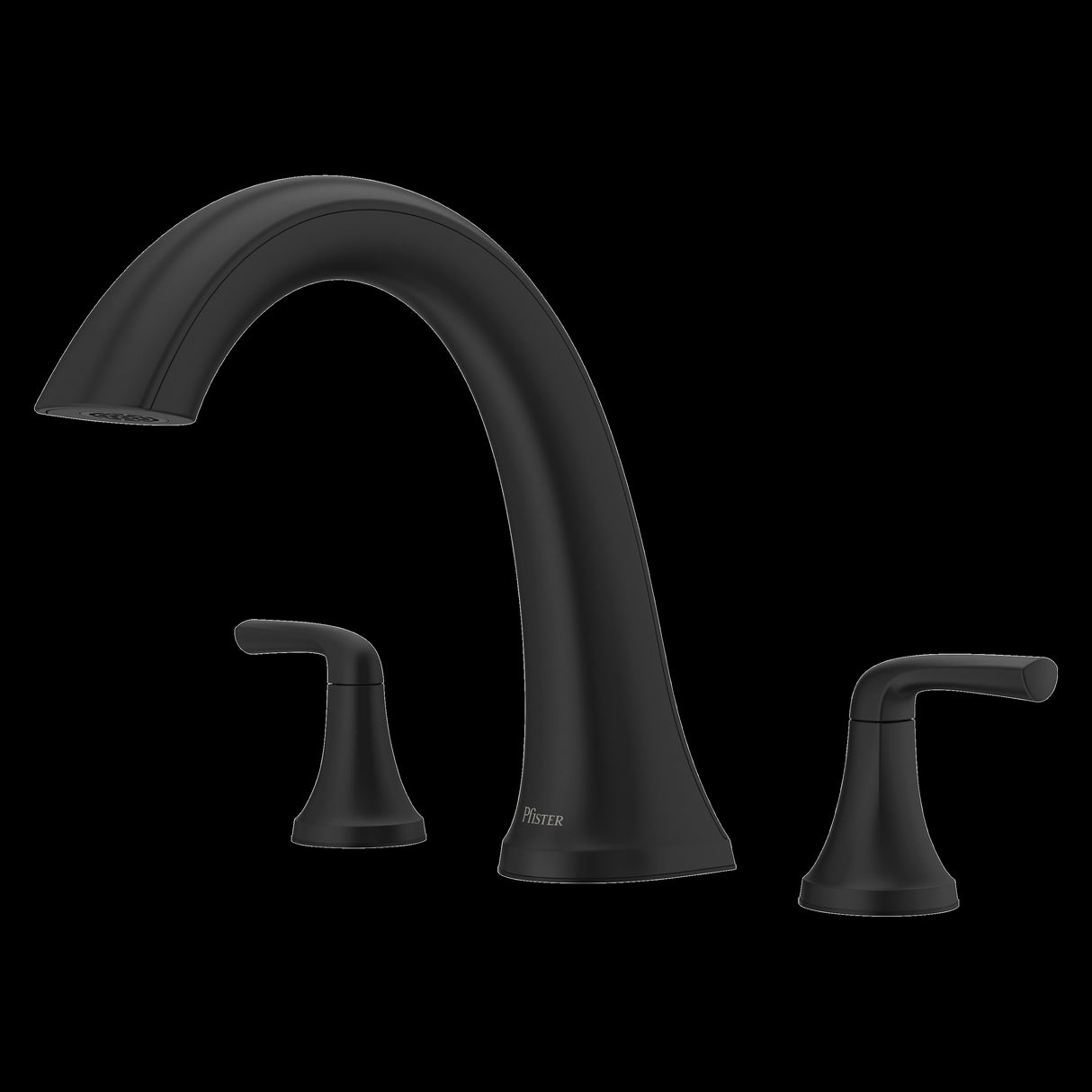 McAllen 2-Handle Roman Tub Trim in Matte Black