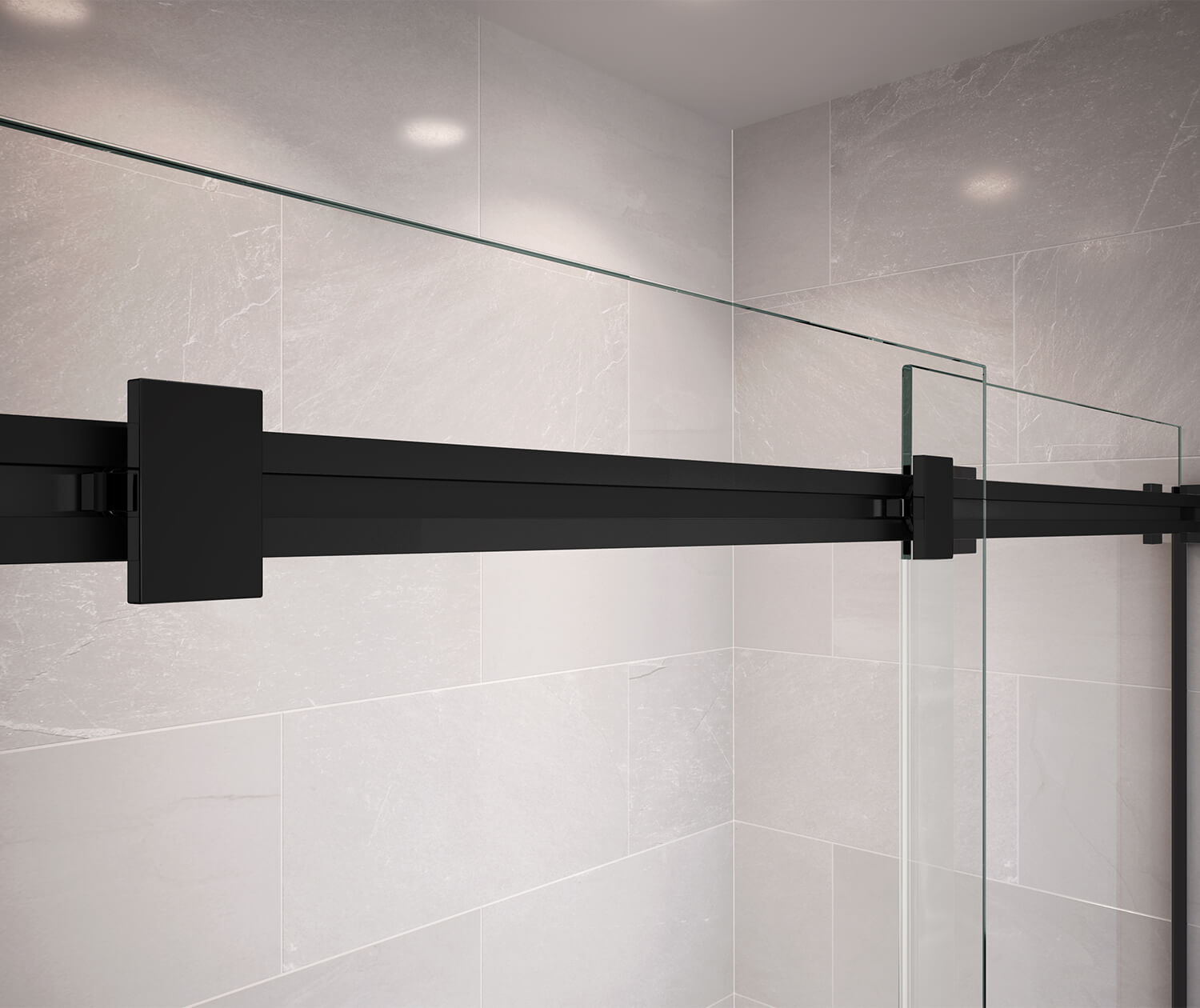MAAX 136271-900-340-000 Duel 44-47 x 70 ½-74 in. 8 mm Bypass Shower Door for Alcove Installation with Clear glass in Matte Black