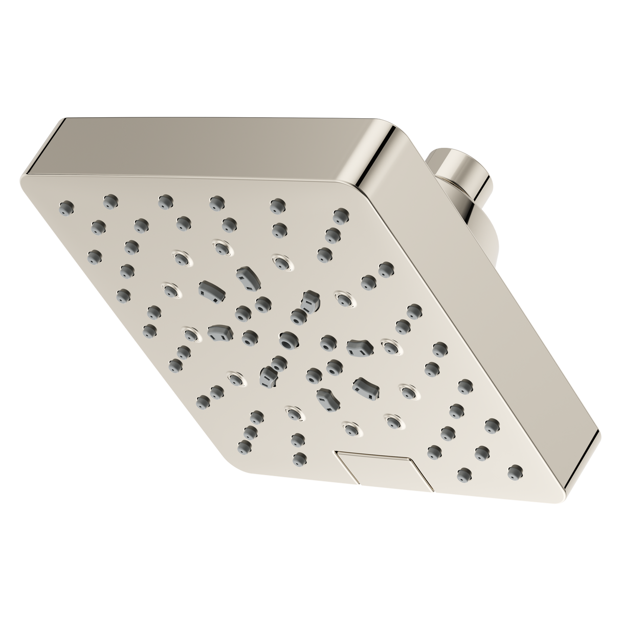 Modern Square Showerhead in Polished Nickel