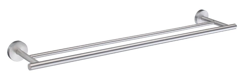Smedbo Home Double Towel Rail in Brushed Chrome