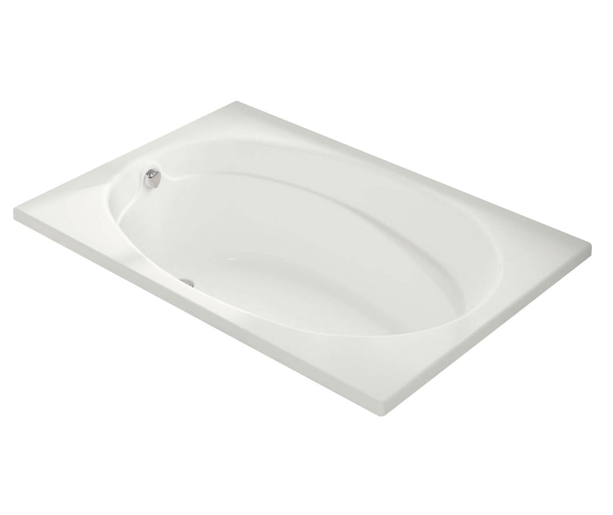 MAAX 100027-103-001-100 Temple 60 x 41 Acrylic Alcove End Drain Aeroeffect Bathtub in White