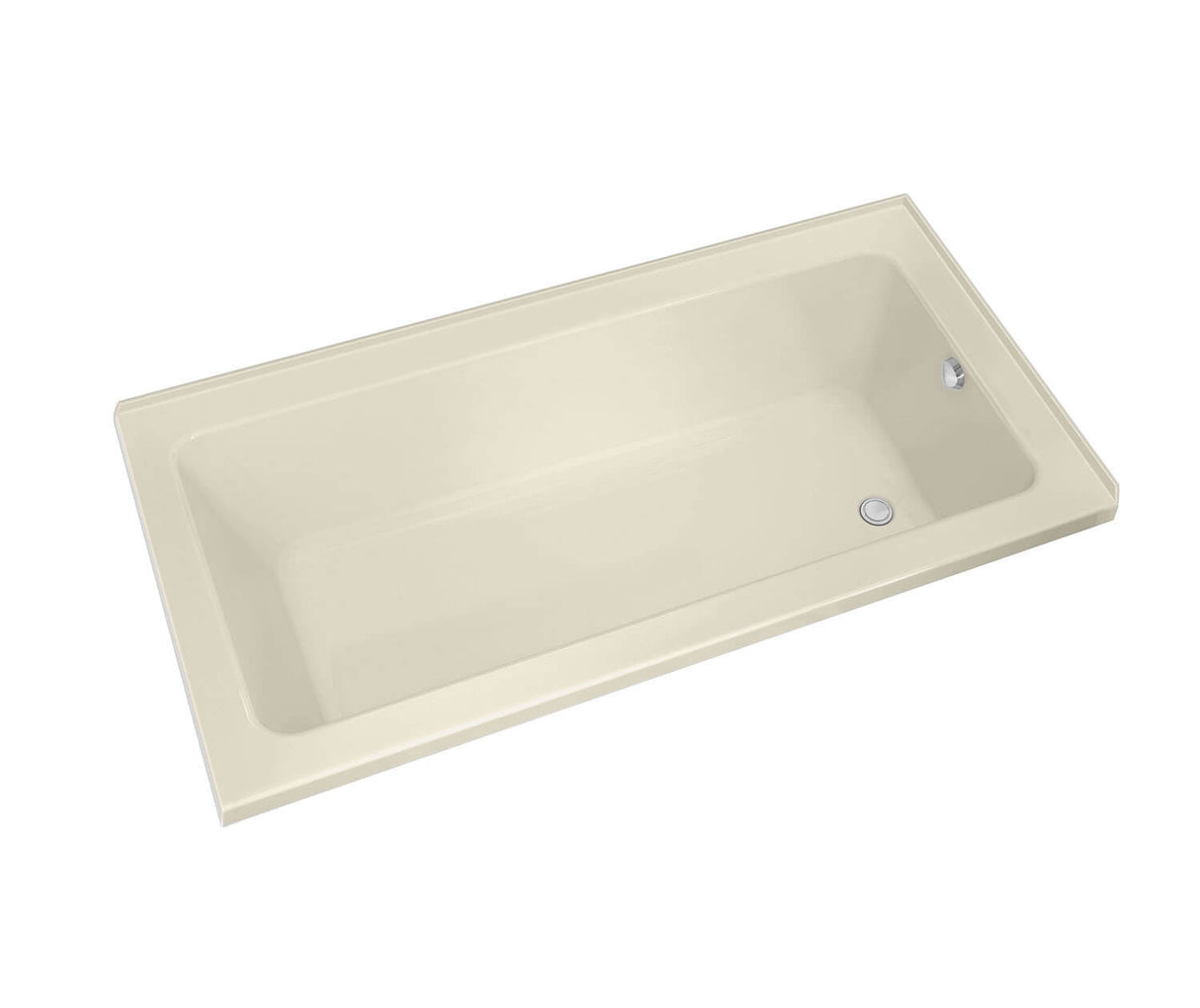 MAAX 106215-L-003-004 Pose 7242 IF Acrylic Corner Right Left-Hand Drain Whirlpool Bathtub in Bone