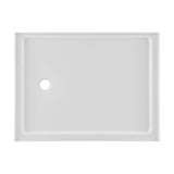 Carre 48" x 36" Acrylic White, Single-Threshold, Left Drain, Shower Base