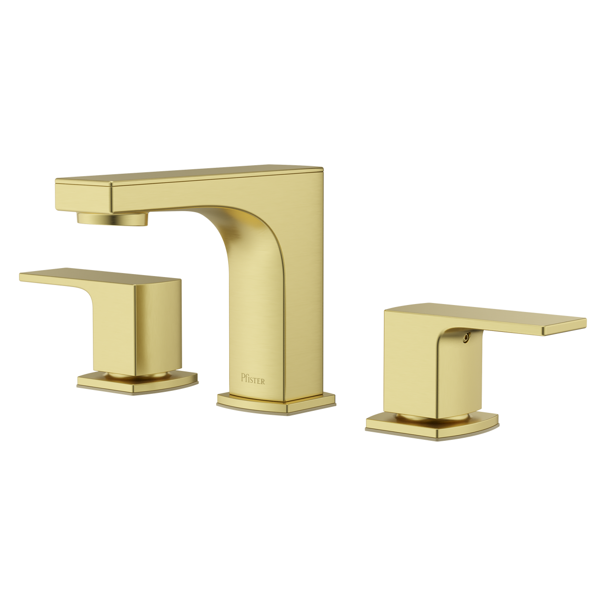 Pfirst Modern 8 in. Widespread Faucet in Brushed Gold