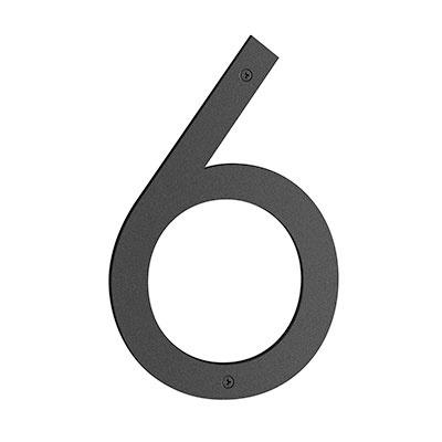Smedbo Nordic House Number 6 in Matte Black