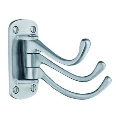 Smedbo Beslagsboden Coat Hook Triple in Brushed Chrome