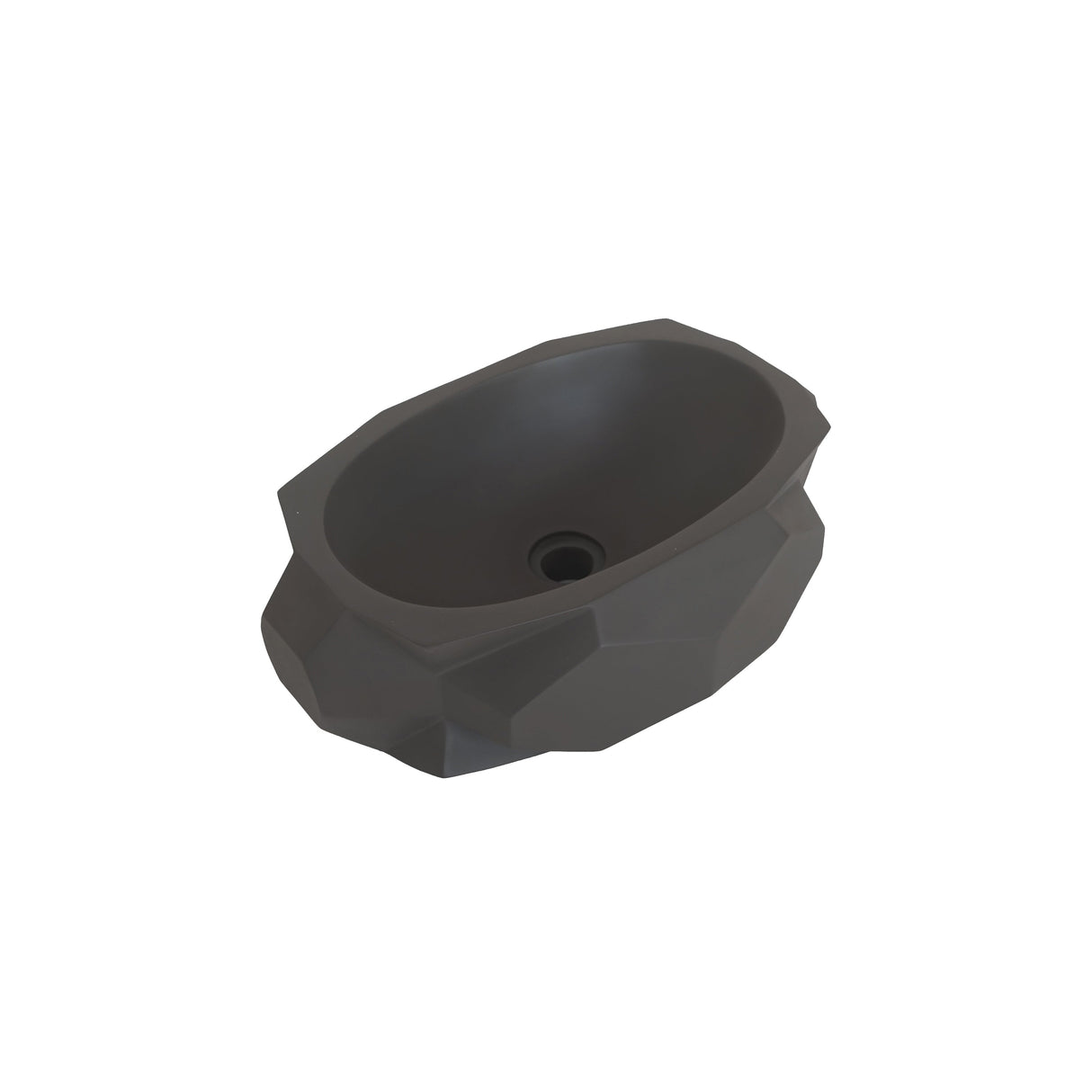 Kyan Oval Concrete Vessel