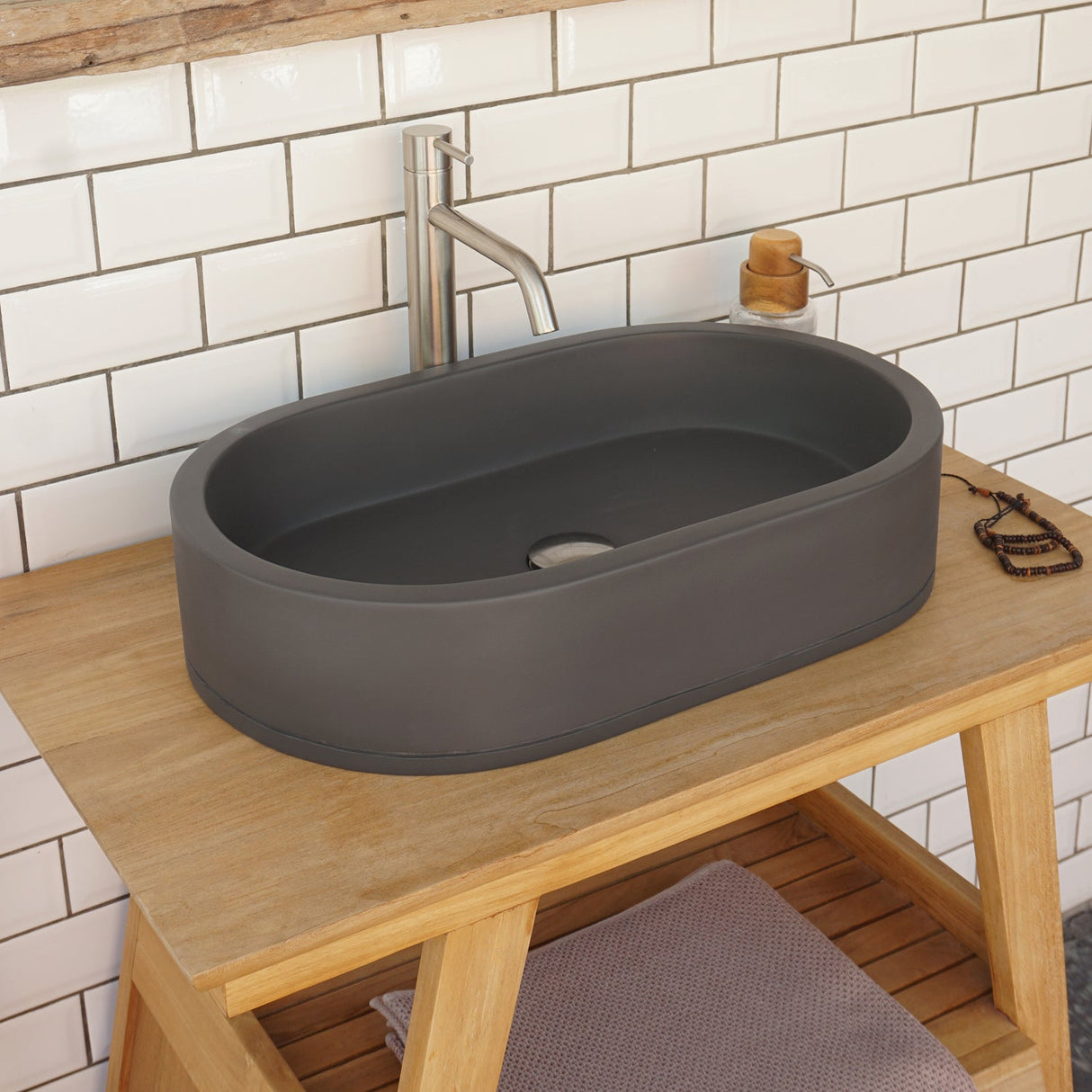 Uri Oval Concrete Vessel