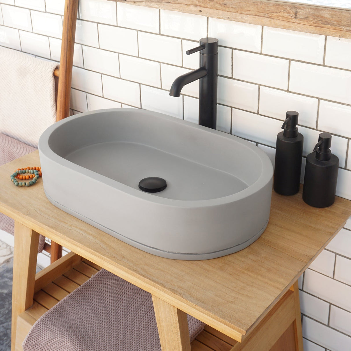 Uri Oval Concrete Vessel