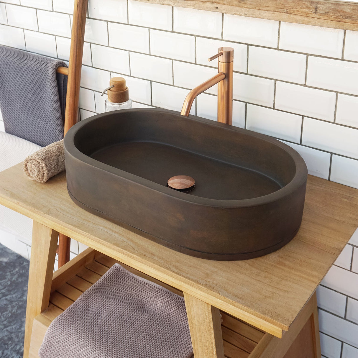 Uri Oval Concrete Vessel