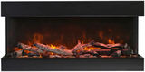 Amantii 50-TRU-VIEW-XL Tru View Deep Smart Electric - 50" Indoor / Outdoor WiFi Enabled 3 Sided Fireplace Featuring a depth of 14 1/4", MultiFunction Remote Control, Multi Speed Flame Motor, and a Selection of Media Options