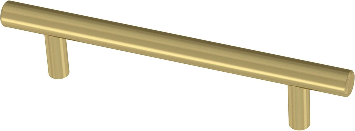 Franklin Brass Simple Bar Cabinet Handle 3-3/4" Hole Center Modern Pull | Satin Gold Hardware Kitchen Door, Drawers, Dressers, Furniture P46641K-523-B3