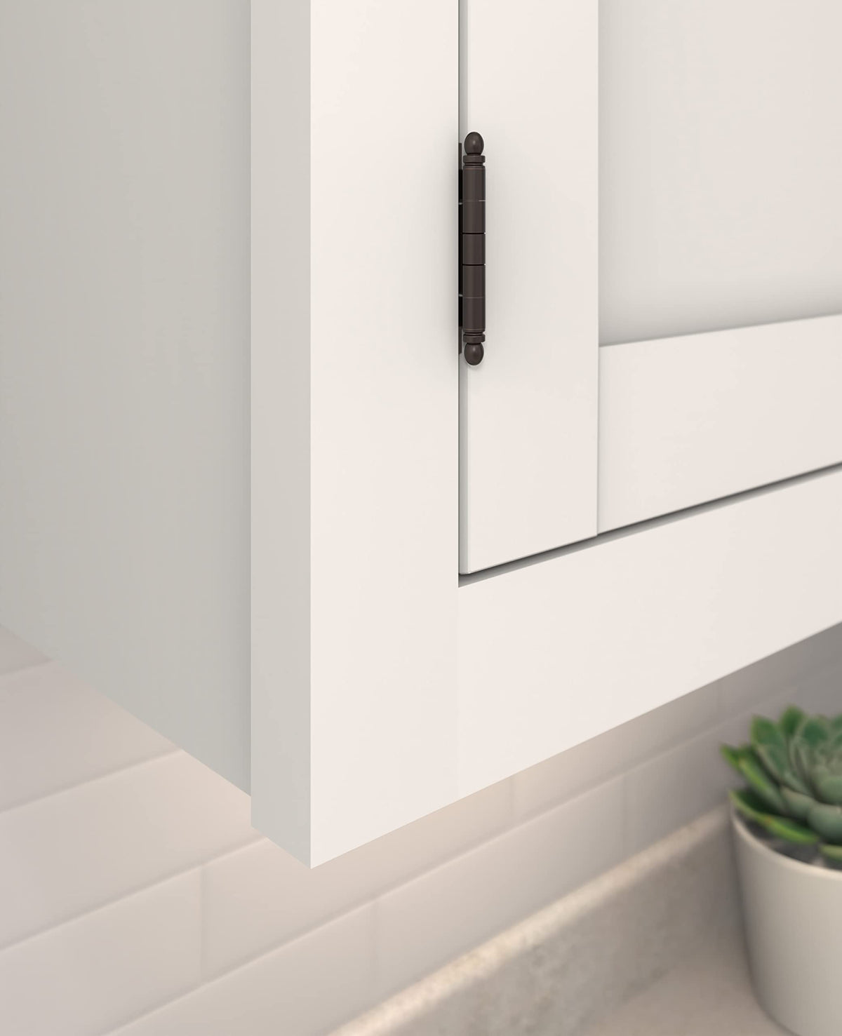 Amerock Cabinet Hinge 3/4 inch (19 mm) Door Thickness Hinge Oil Rubbed Bronze 1 Pack Non Self-Closing Hinge Full Wrap Hinge Cabinet Door Hinge