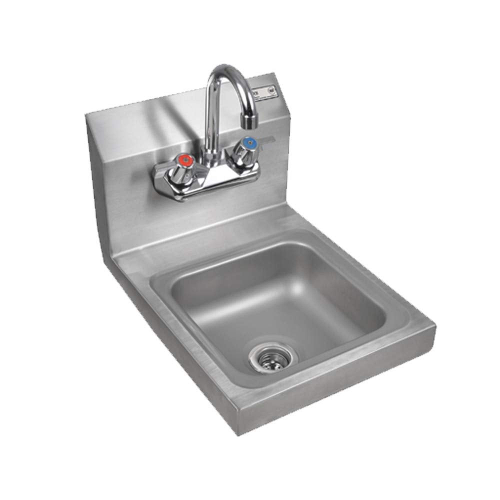 John Boos PBHS-W-0909-P Pro-Bowl Wall Mount Hand Sink with 9"W x 9" Front to Back 5" Deep Bowl & Splash Faucet